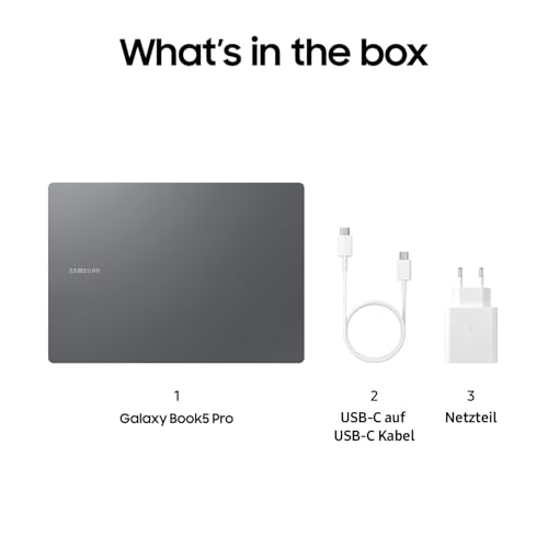 Samsung Galaxy Book5 Pro AI-Laptop - i7 Ultra Prozessor, 16GB RAM, 512GB Speicher, Copilot
