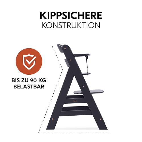 2-in-1 Bouncer Hauck Hochstuhl (Dunkelgrau): Höchster Komfort, Verstellbar inkl. Sitzauflage