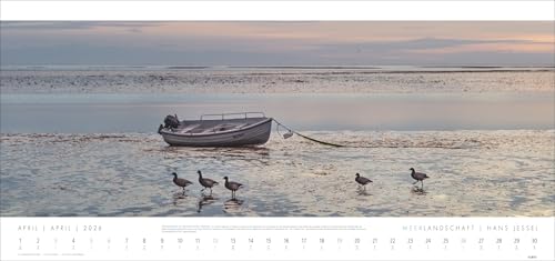 Meerlandschaft 'SYLT' Kalender 2026 - Hans Jessel: Großer XXL Panorama-Wandkalender