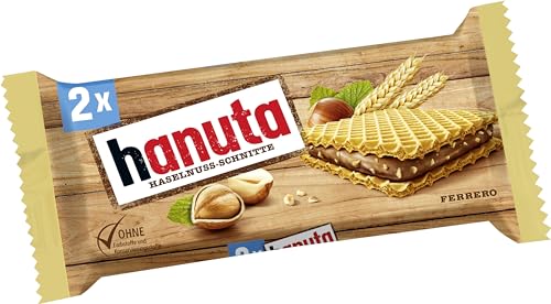 Hanuta (18x44g): Haselnuss-Schnitten mit knusprigen Waffeln (2er Packung)