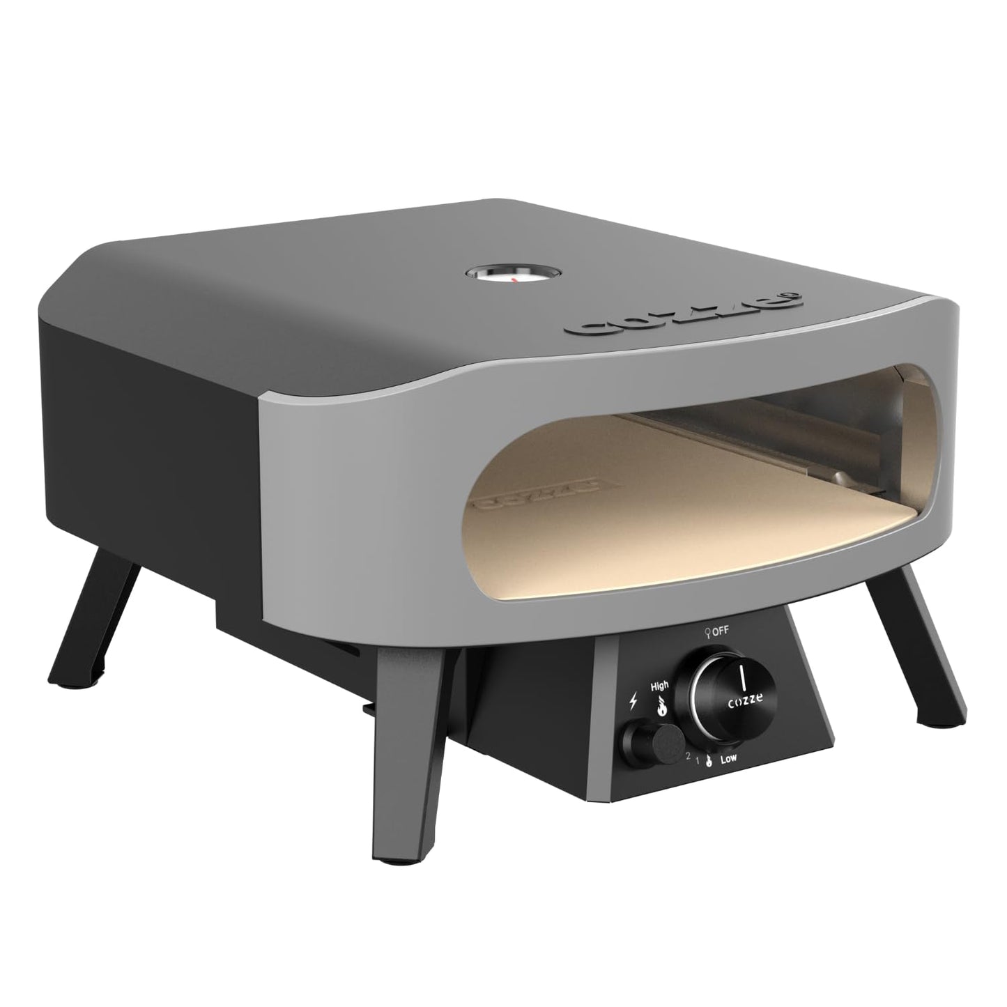 COZZE Mini Gas-Pizzaofen (50mbar) mit Regulator für kleine Pizzen