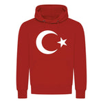 TÜRKiYE Kapuzenpullover mit türkische Mond und Stern Flagge in Rot