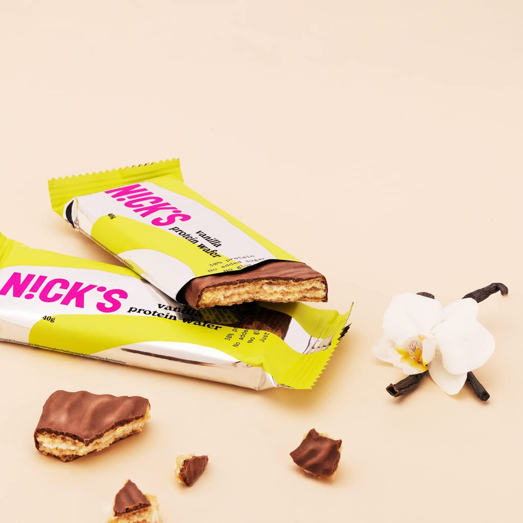 NICKS Protein Wafer Riegel Sport Mix (9x 40g): Low Carb Proteinriegel Schokopladen