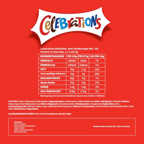 Celebrations Pralinenmischung | 7 Marken in einer Box: Mars, Snickers, Twix & mehr