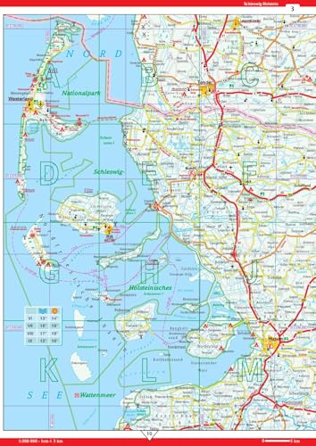 New Road Atlas Germany/Europe 2025/2026: Practical with spiral binding
