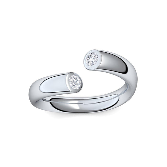 Weißgold 585 Diamant-Ring inkl. Luxusetui: 0,08 Karat SI1/H (Weißgold 585)