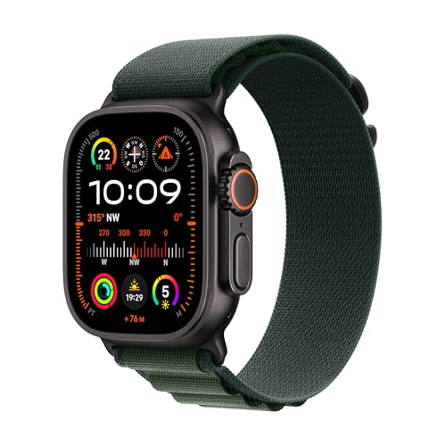 Apple Watch Ultra 2 (GPS + Cellular 49mm) mit Titangehäuse in Schwarz, Actiontaste