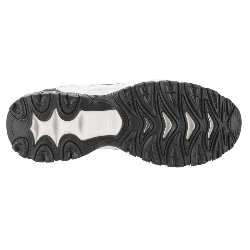 Skechers 'Afterburn M. Fit Grill Captain' Herren Slip-Ins Schuhe (Weiß-Marineblau)