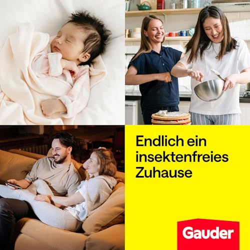 GAUDER Fliegengitter 150x180cm (Schwarz) | Insektenschutz ohne Bohren