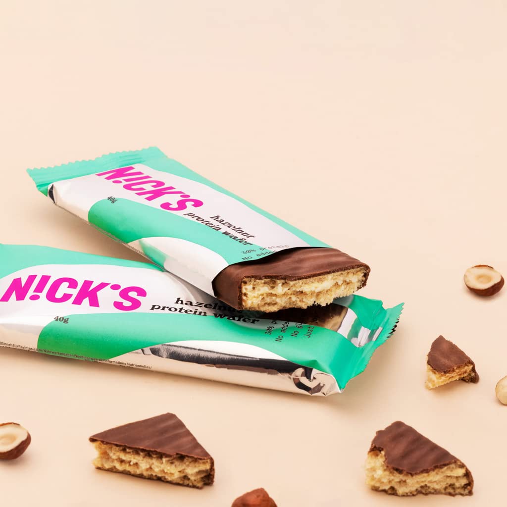 NICKS Protein Wafer Riegel Sport Mix (9x 40g): Low Carb Proteinriegel Schokopladen