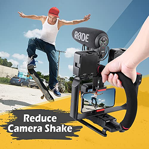 Triple Handheld Stabilisator für Action-Kameras, DSLR und Smartphones