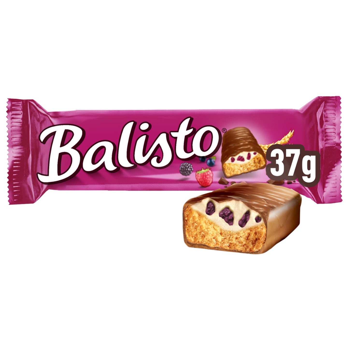 BALISTO Schokoladen Großpackung | Getreide Schokoriegel mit Joghurt-Beeren (20x 37g = 740g)