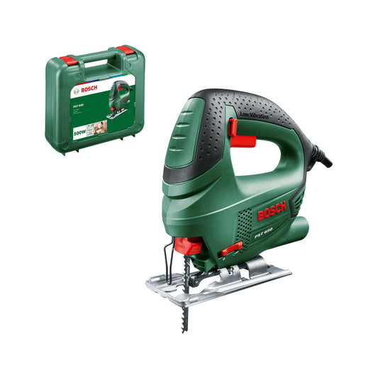 Bosch Stichsäge (PST 650): 500 Watt, Schnitttiefe in Stahl/Holz 4mm/65mm, im Koffer