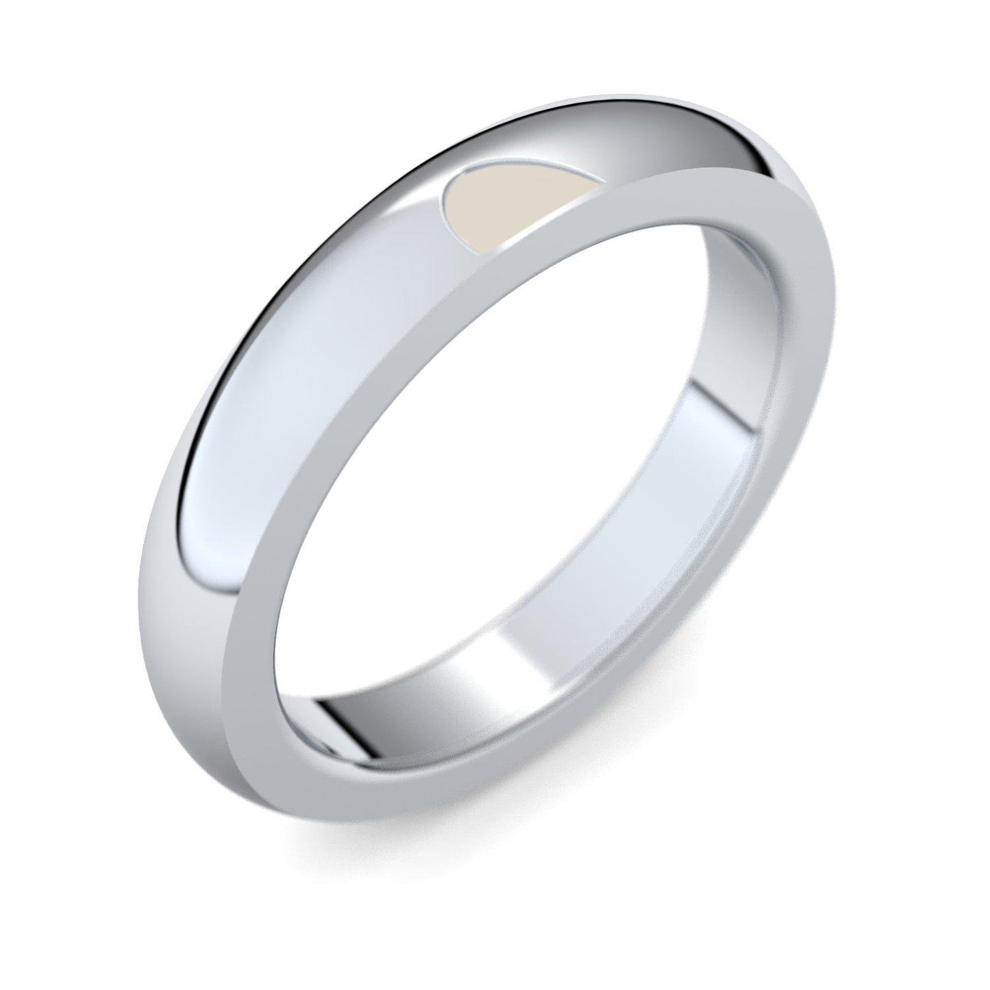 AMOONIC engagement rings (pair) silver 925 with zirconia 'FREE case with 2 hearts' (white gold-platinum look)