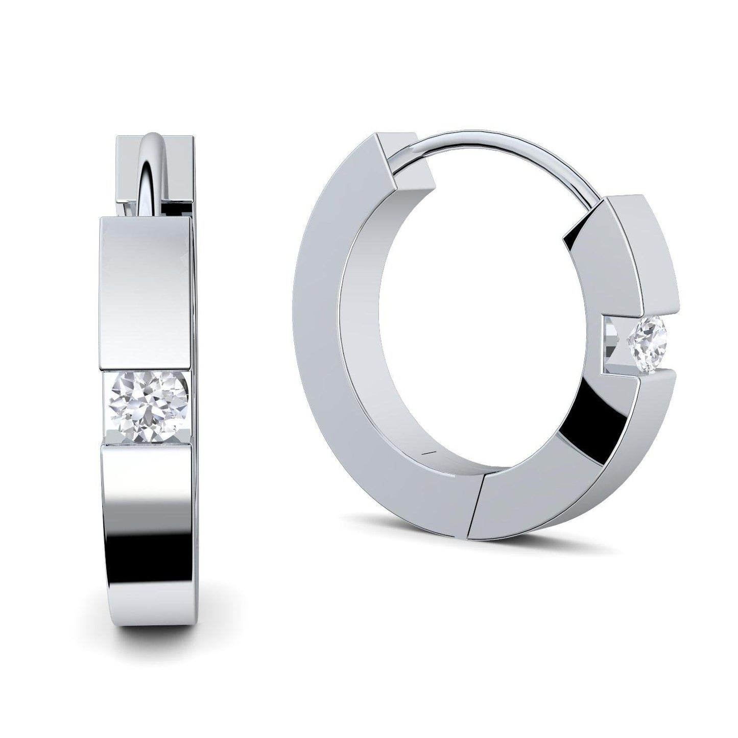 Creolen 'Twinkle' - Silber 925 mit Zirkonia (Diamant Ersatz) für Damen inkl. Luxusetui