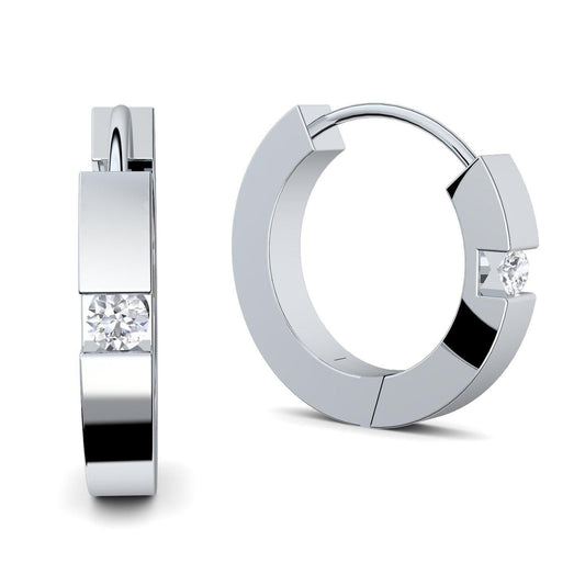 Creolen 'Twinkle' - Silber 925 mit Zirkonia (Diamant Ersatz) für Damen inkl. Luxusetui
