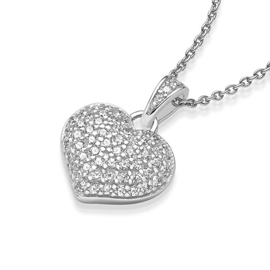 Affinity-Herzkette (Silber 925) mit Zirkonia-Steinen: GRATIS Etui mit Gravur | Für die Beste Mama der Welt