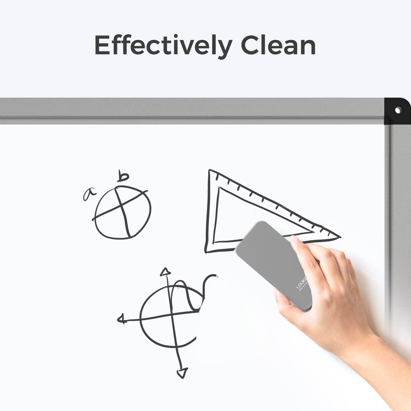 Magnetischer Whiteboard-Reiniger für Klassenzimmer, Zuhause und Büro (Grau)