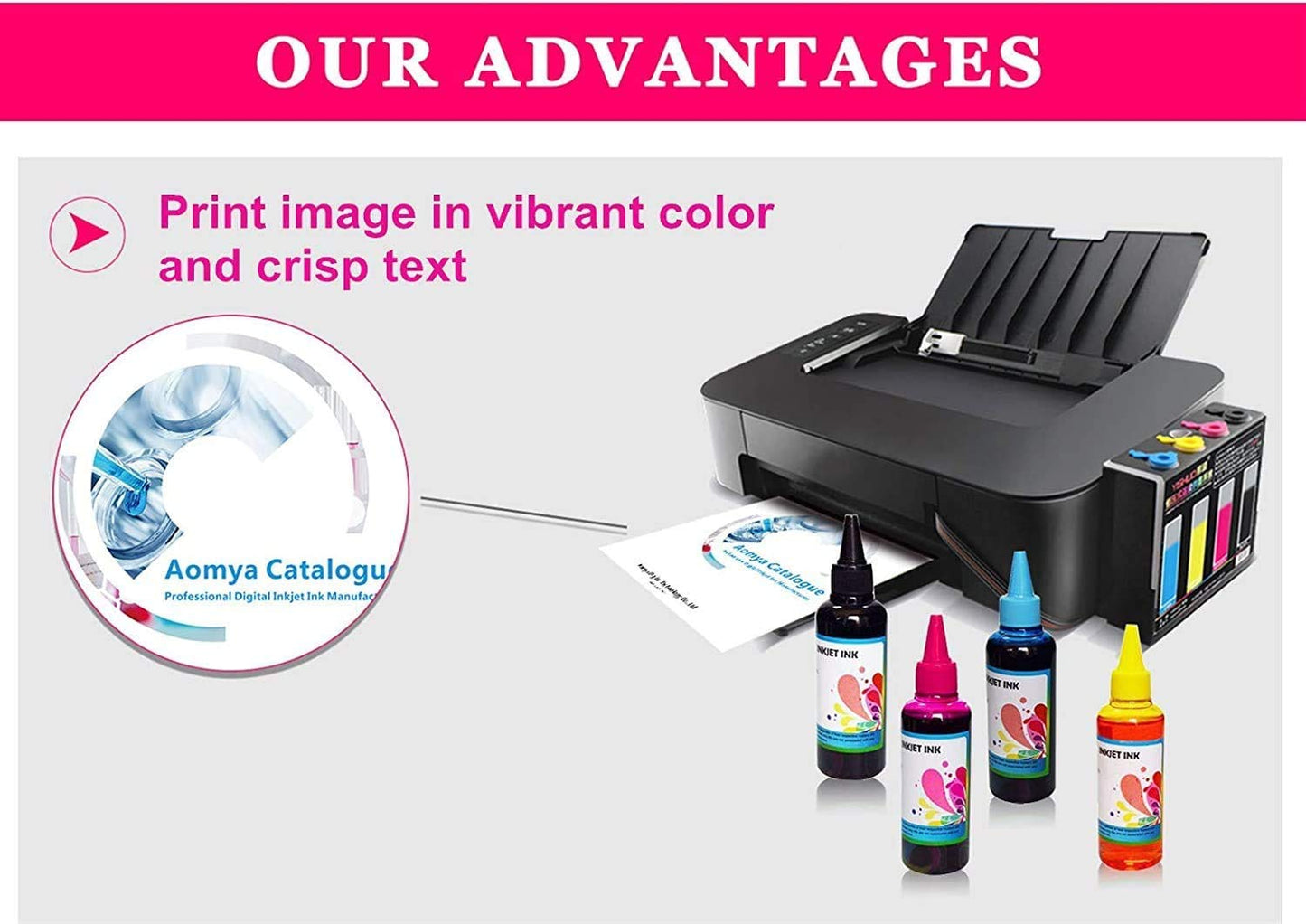 Aomya 400ml Universal-Tinten-Nachfüllset für HP, Canon, Epson, Brother, Lexmark Drucker