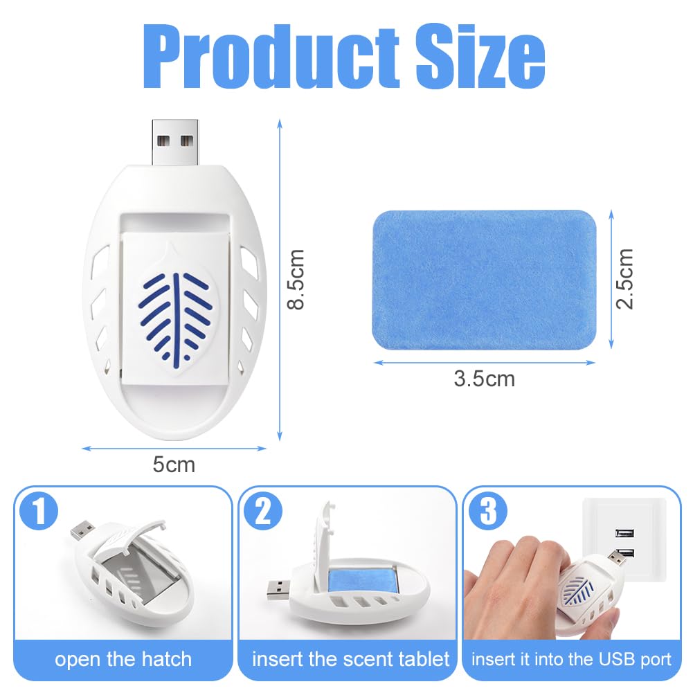 USB mosquito repellent without chemicals: Effective protection with 30 mosquito tablets