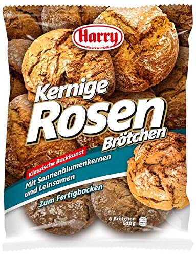 Harry Brot 10 Beutel Kernige Rosen Brötchen 6 Stück a 85g / 510g