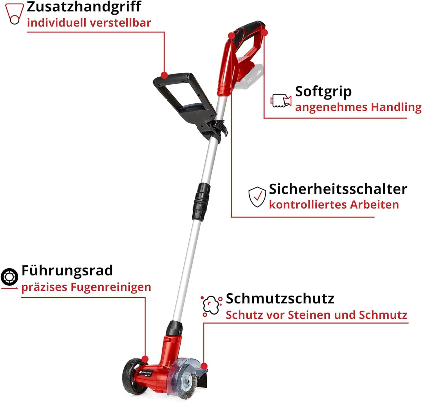 Einhell Akku-Fugenreiniger (GC-CC 18) Li Solo Power X-Change ohne Akku und Ladegerät
