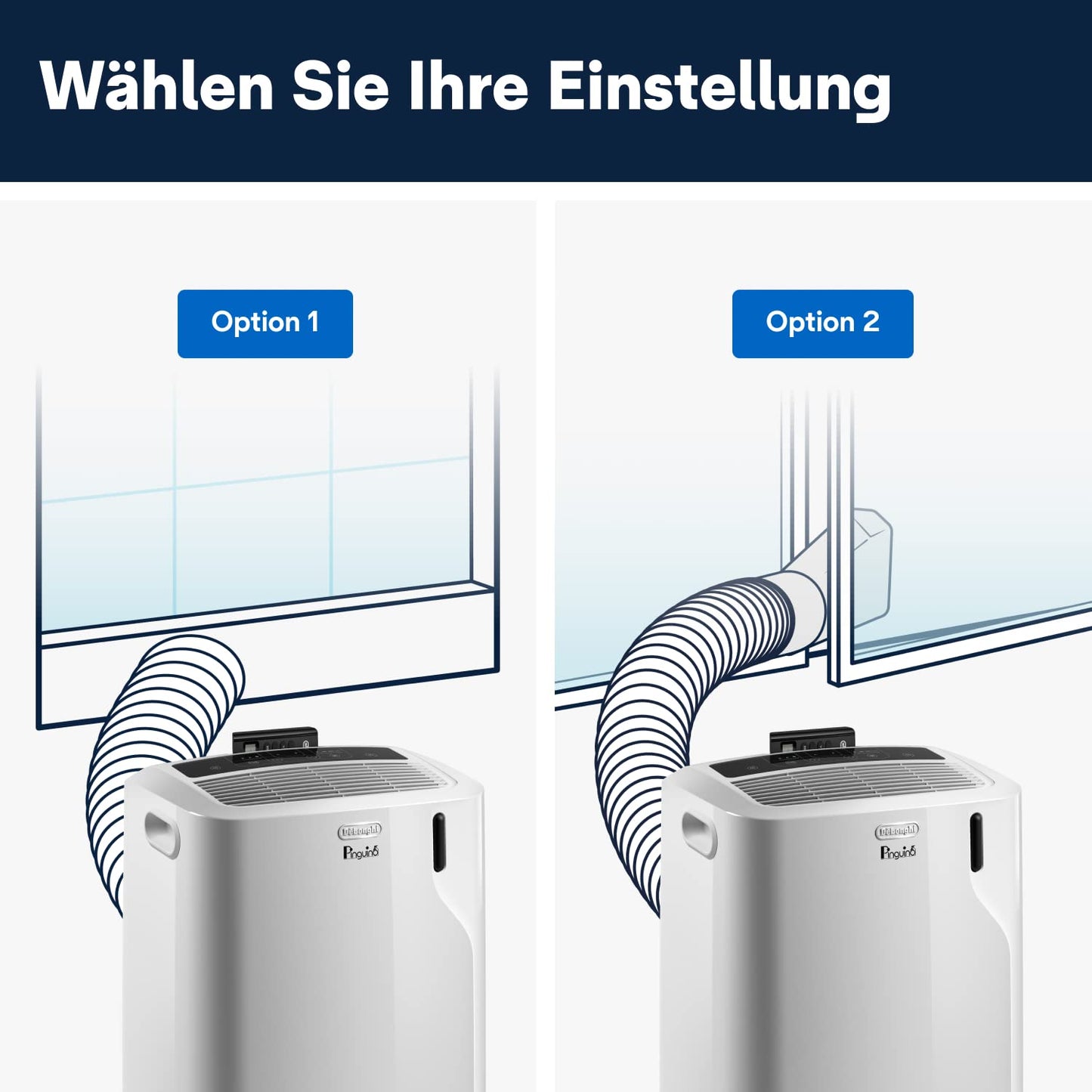 De'Longhi 'Pinguino' (PAC EM82) Portable Air Conditioner for Rooms up to 80m³ | 9,400 BTU, 2.4 kW