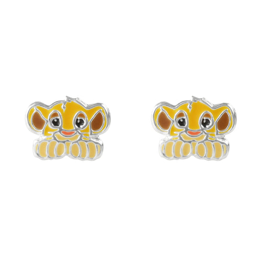 Disney 'Der König der Löwen: Simba' Emaille Sterling-Silber Damen Ohrringe