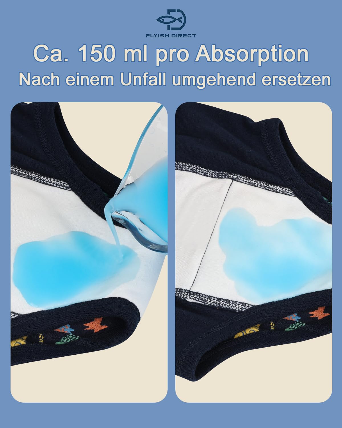 FLYISH DIRECT 6x Potty Training Pants (Unisex): Leak-proof, OEKO-TEX certified