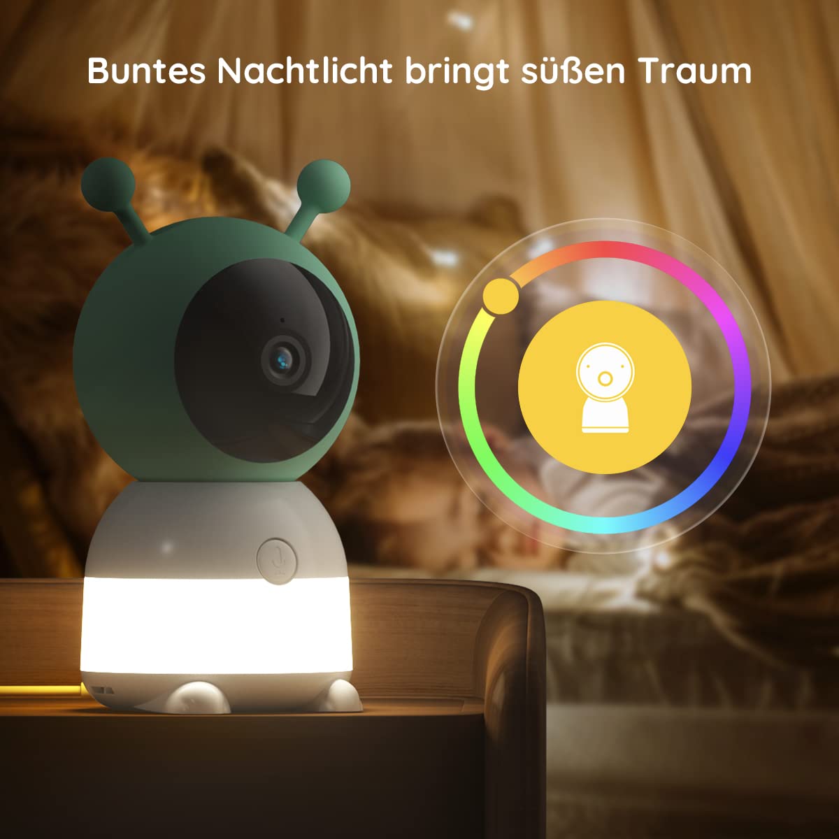 BOIFUN Babyphone mit 2 Kameras & App-Steuerung: 2K-HD, 4×Zoom, Geräuscherkennung