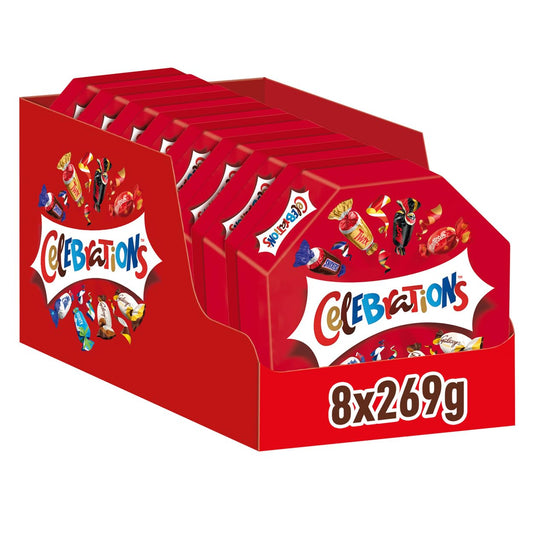 Celebrations Vollmilchschokoladen-Geschenkbox mit Mini-Schokoriegeln (8x 269g)