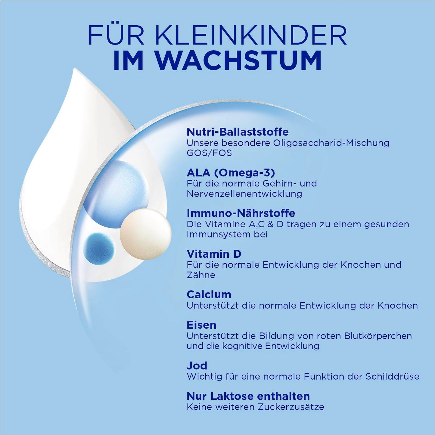 Aptamil Kindermilch 2+ (1x 800g) für Kleinkinder im Wachstum - 43 Portionen à 130ml