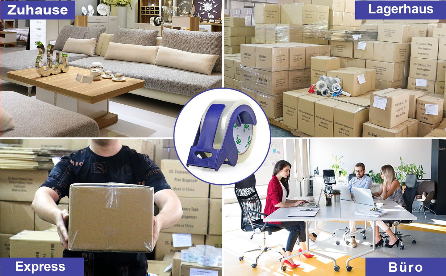 BOMEI PACK leises Paketklebeband (Transparent): 66m x 48mm, stark haftend