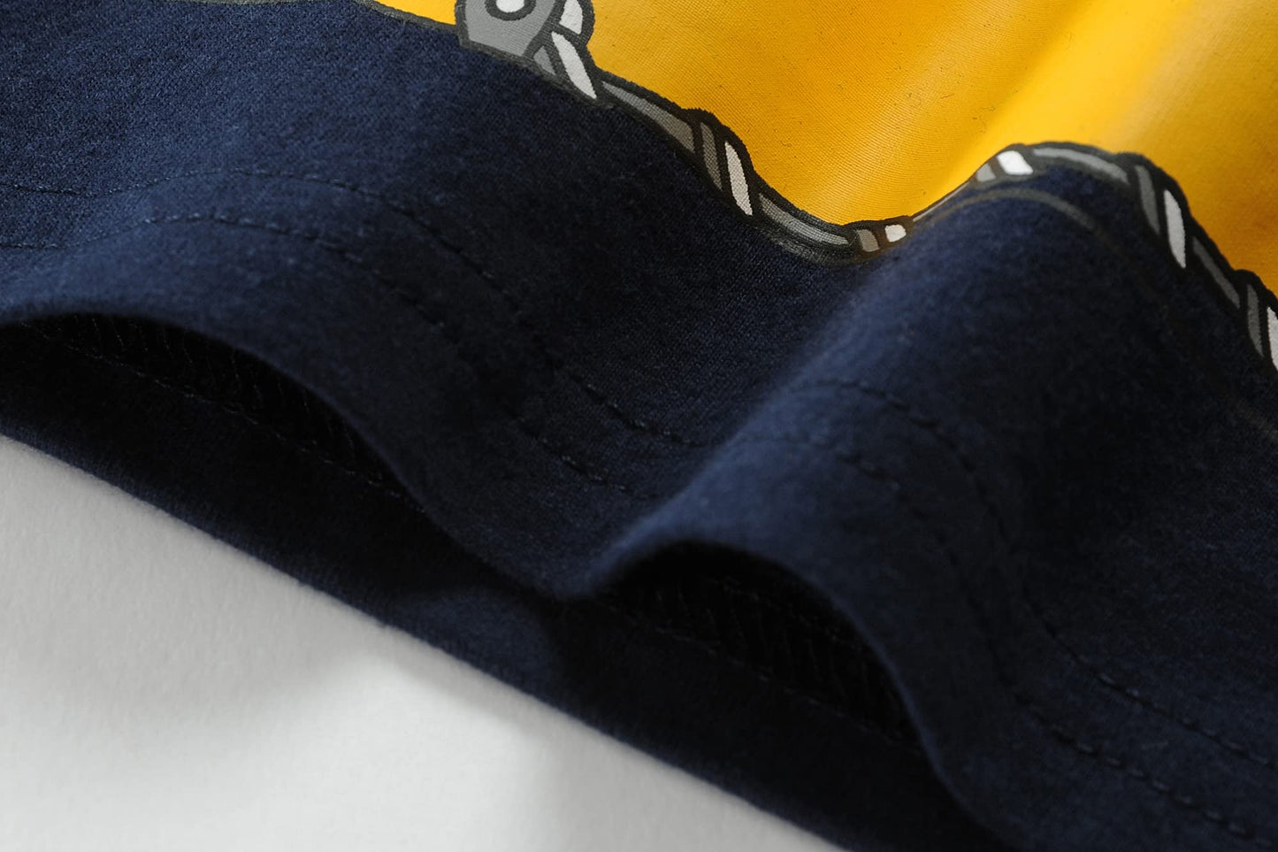 EULLA children's boys' pajamas (long sleeve): cotton pajama set 'Excavator' in dark blue