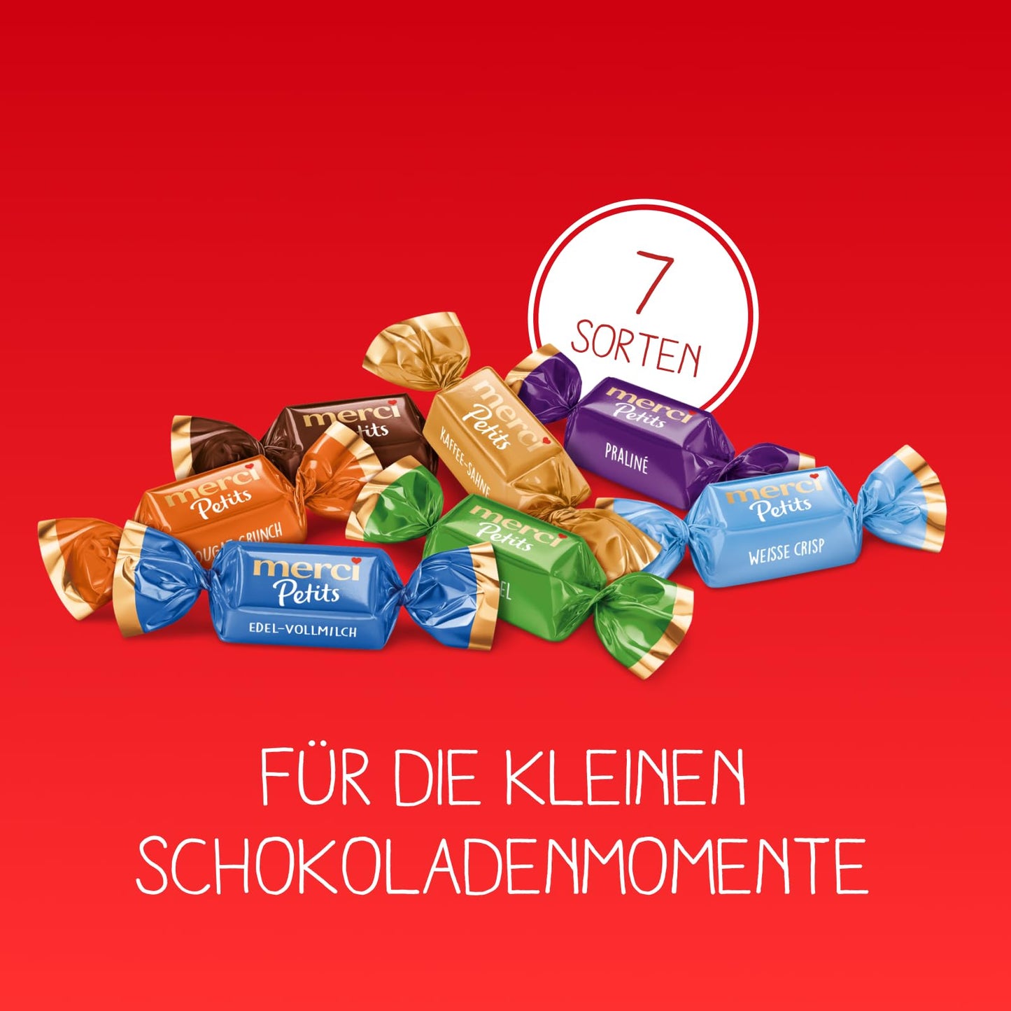 merci Petits Chocolate Collection (1kg): Mix aus Schokoladen-Spezialitäten in praktischer Runddose