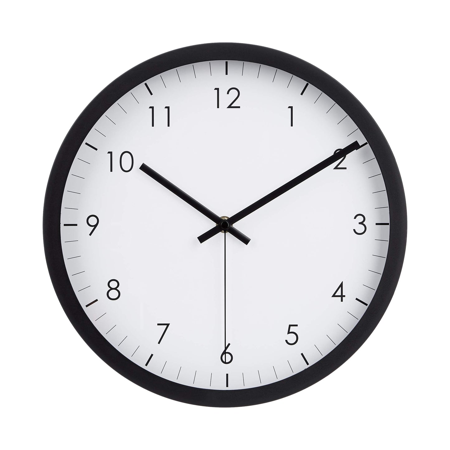 Amazon Basics Wanduhr (30cm): Batteriebetrieben, Rund, Leicht Ablesbar, Lautlose