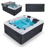 Artsauna 'OASIS' whirlpool for 3 people (620L) including thermal cover: 31 massage jets (grey)