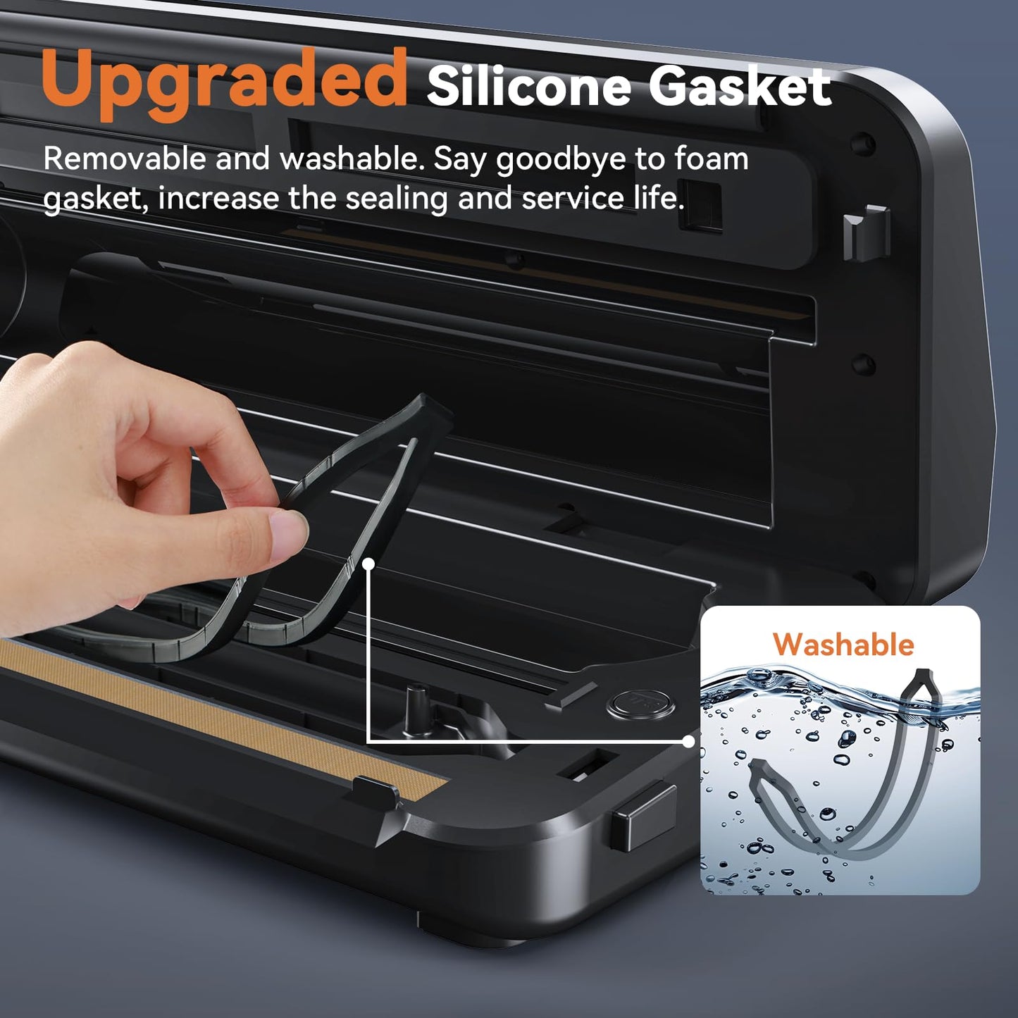 8-in-1 Vacuum Sealer 80 KPA | Food Dry/Moist Mode with Built-in Cutter, Digital Countdown