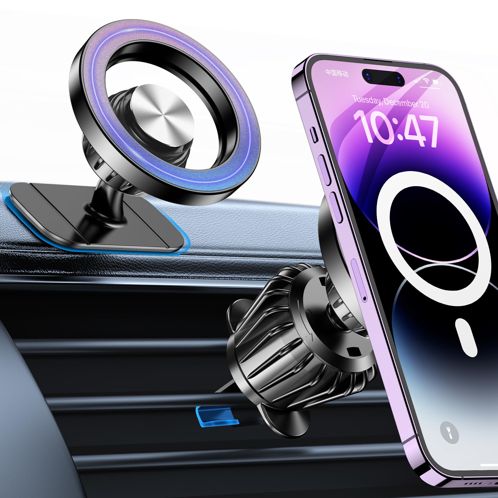 Magsafe Smartphone Autohalterung (20 Starke Magnet, 360° Drehbar)