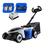 Litheli Easysurge Akku Rasenmäher inkl. 2x4,0Ah Akkus: Selbstfahrend (2,2-4,7 km/h), Bürstenloser Motor
