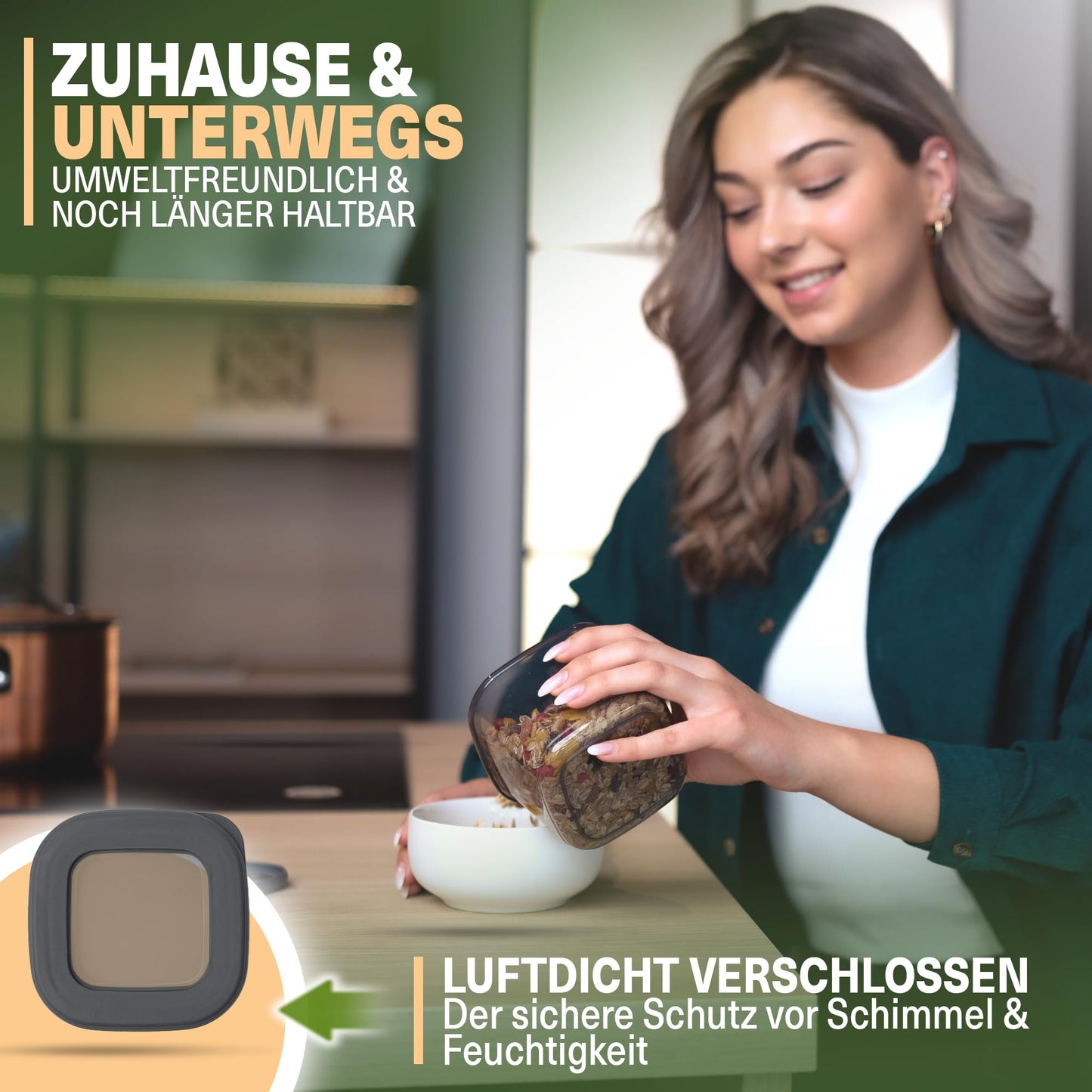 Viwares Vorratsdosen Set | 12er Mix Set in Grau, Luftdicht & Stapelbar