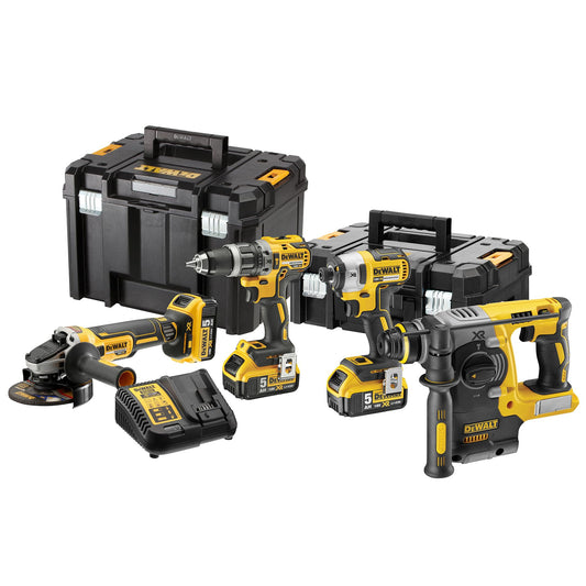 DEWALT 18V Akku-Kombopack (DCK422P3T) mit 4 starken Geräten für Baustelle & Werkstatt