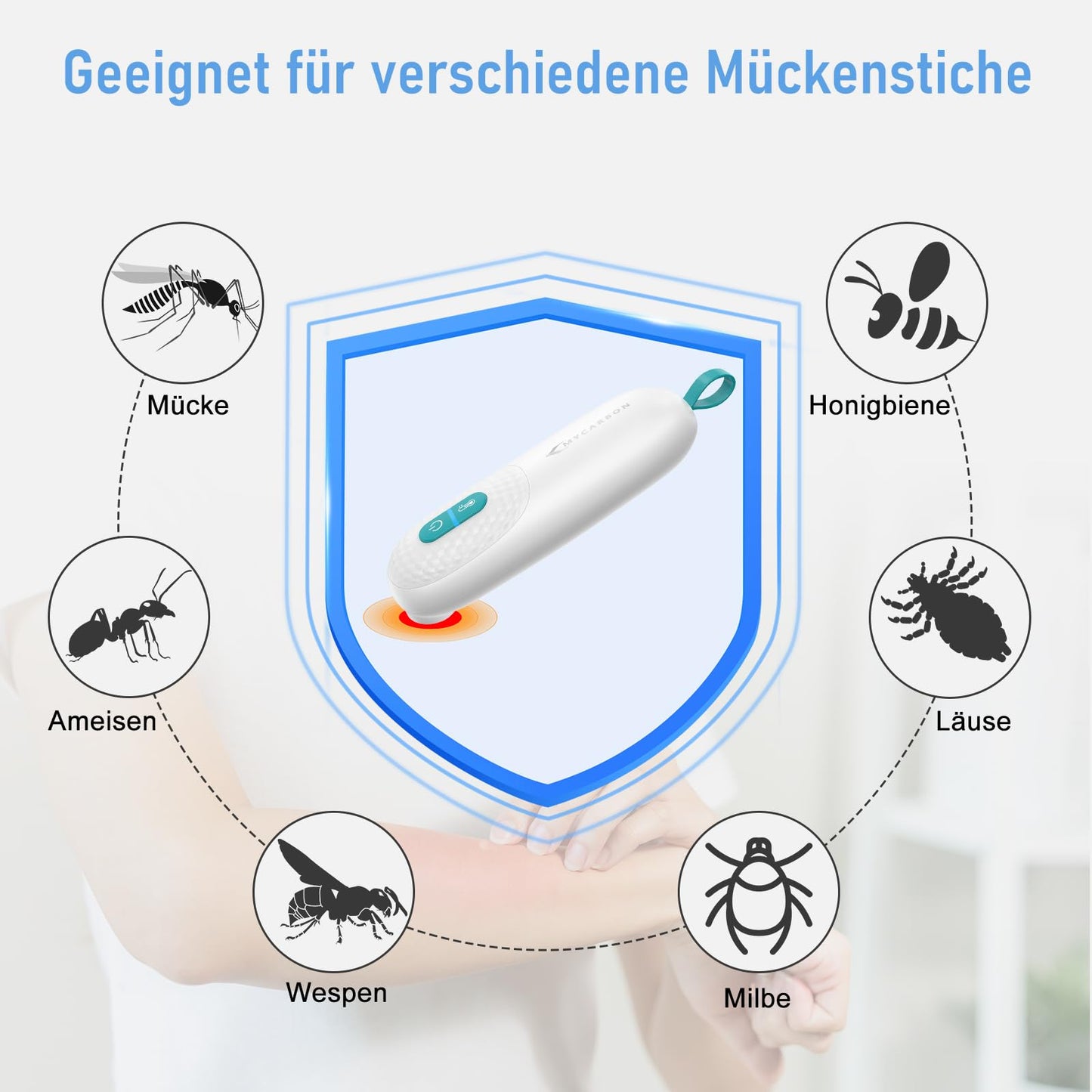 MYCARBON Insect Bite Healer: Heat Stick Treatment of Itching & Pain & Swelling