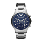 Emporio Armani 'AR2448' Chronograph Movement Men's Watch (43mm): Silver Stainless Steel Bracelet