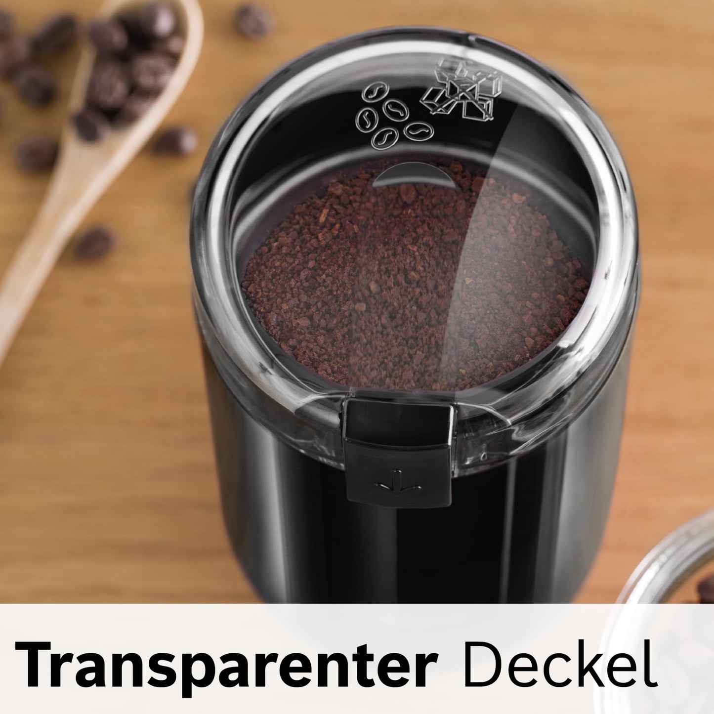 Bosch Electric Coffee Grinder (TSM6A013B): Stainless steel chopping blade, 180W, 75g bean container
