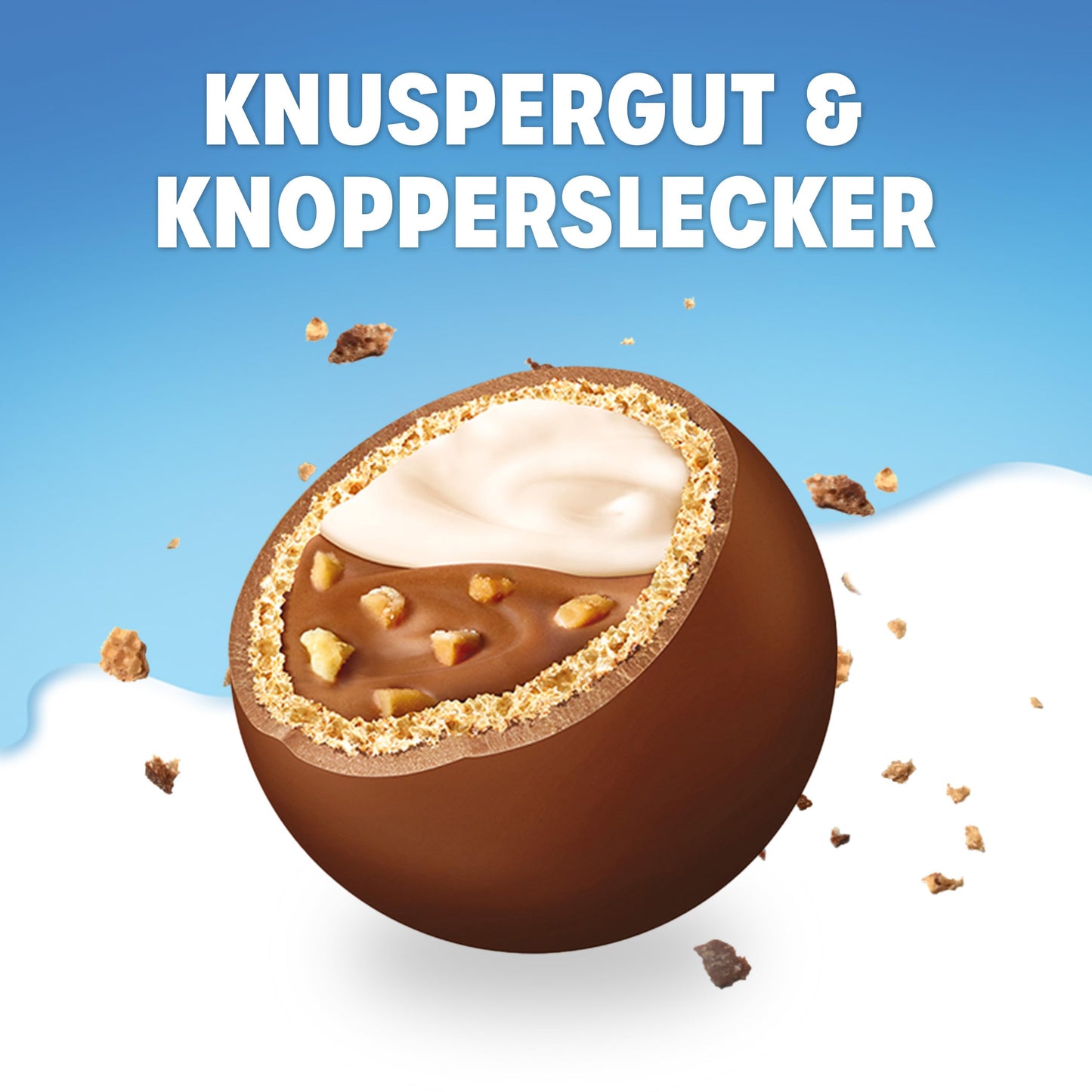 Knoppers Goodies Knusper Minis (1 x 180g): Knusprige Waffelkugeln gefüllt mit Haselnussstücken