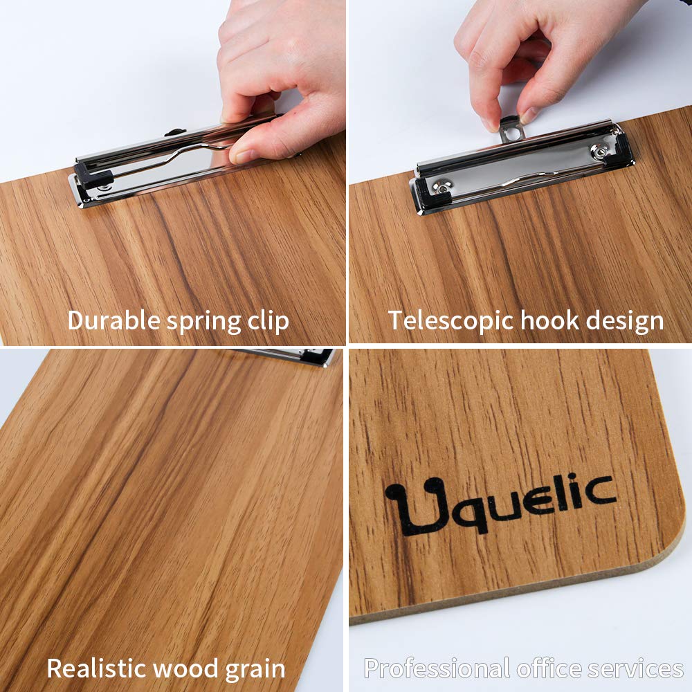 Luxus Holz Clipboard-Schreibbrett mit robustem Clip und Loch zum Aufhängen