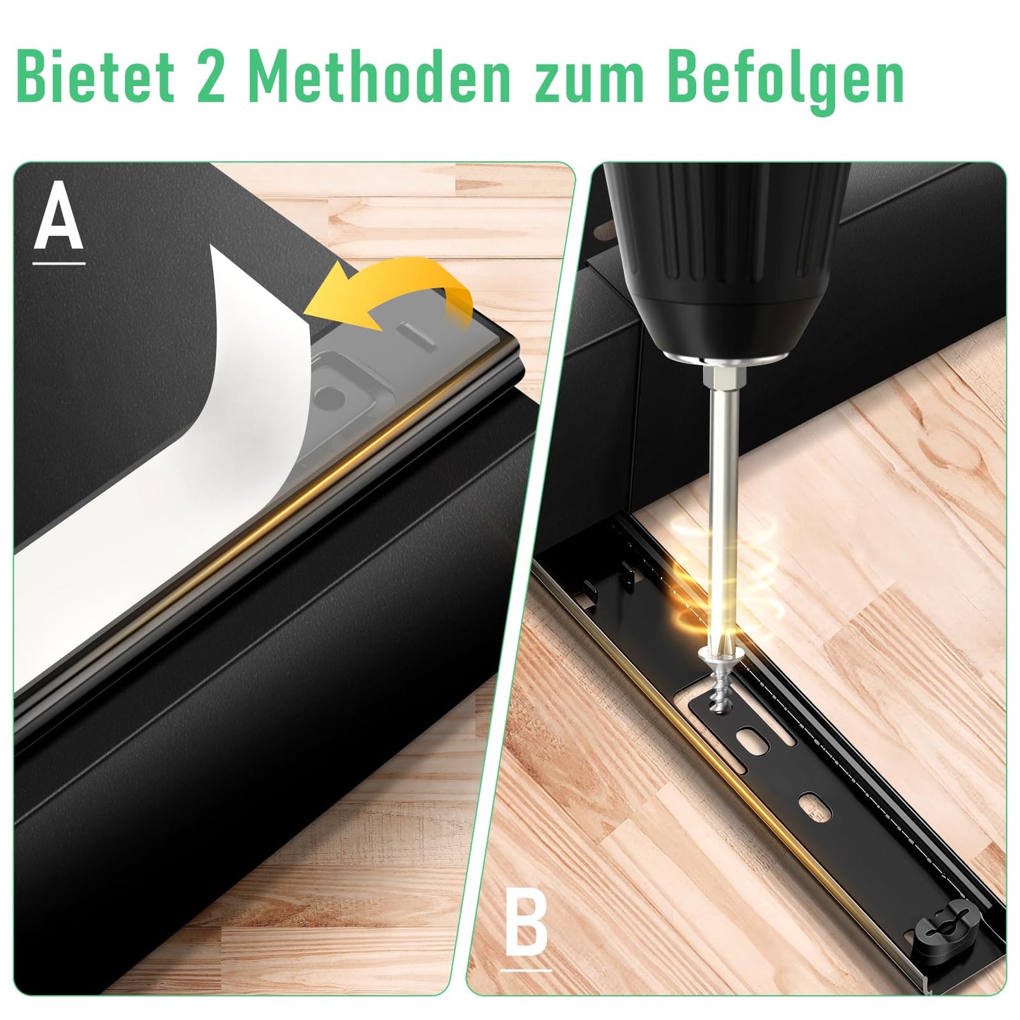 ICARE Einstellbare Kohlenstoffstahl-Teleskopschublade (32-52cm): Ausziehbarer Küchenorganizer