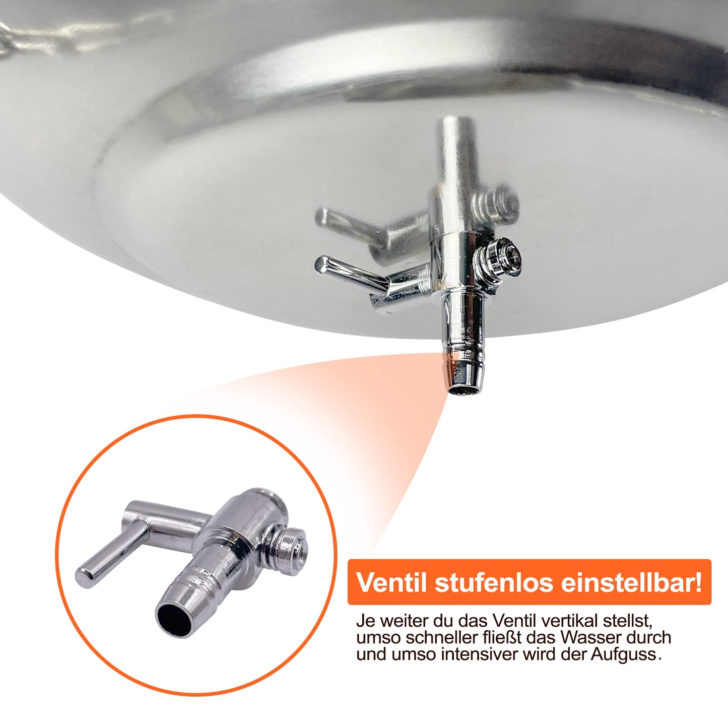 Original Steam Butler Home: Automatic infusion for the sauna made of stainless steel: Continuously adjustable intensity