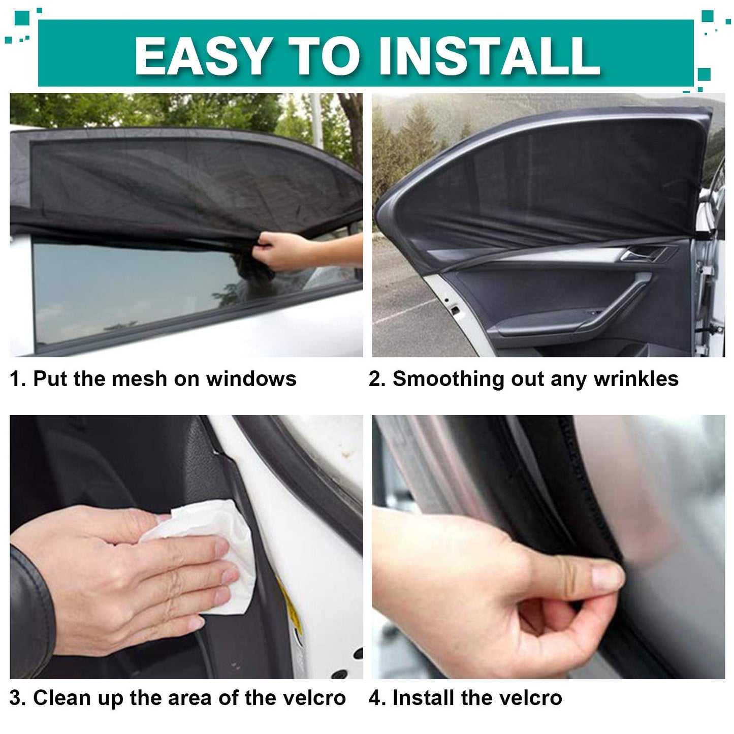 WIN.MAX Universal Car Sunshade for Baby with Certified UV Protection (2 Pack-XL)